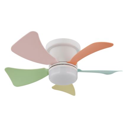 Globo - LED Stmievateľný stropný ventilátor LED/10W/230V 3000-6500K pestrofarebný + diaľkové ovládanie