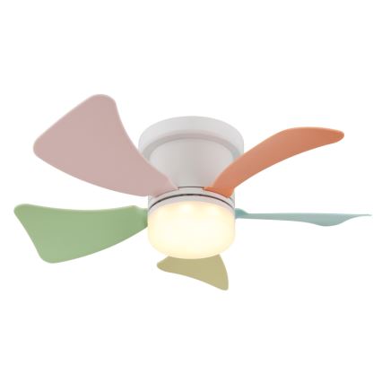 Globo - LED Stmievateľný stropný ventilátor LED/10W/230V 3000-6500K pestrofarebný + diaľkové ovládanie