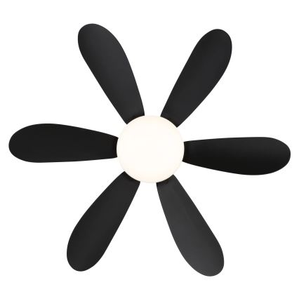 Globo - LED Stmievateľný stropný ventilátor LED/5W/230V 2700-6500K čierny + diaľkové ovládanie