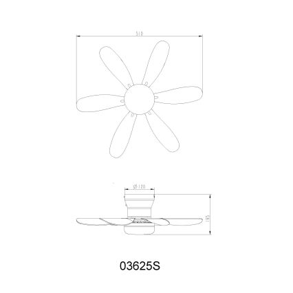 Globo - LED Stmievateľný stropný ventilátor LED/5W/230V 2700-6500K čierny + diaľkové ovládanie
