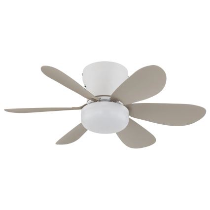 Globo - LED stmievateľný stropný ventilátor LED/5W/230V 2700-6500K béžový + diaľkové ovládanie