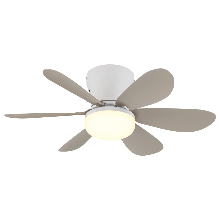 Globo - LED stmievateľný stropný ventilátor LED/5W/230V 2700-6500K béžový + diaľkové ovládanie