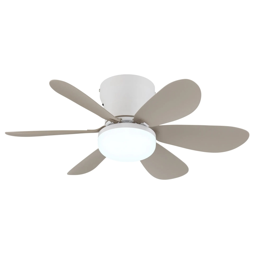 Globo - LED stmievateľný stropný ventilátor LED/5W/230V 2700-6500K béžový + diaľkové ovládanie