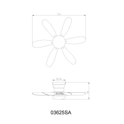 Globo - LED stmievateľný stropný ventilátor LED/5W/230V 2700-6500K béžový + diaľkové ovládanie