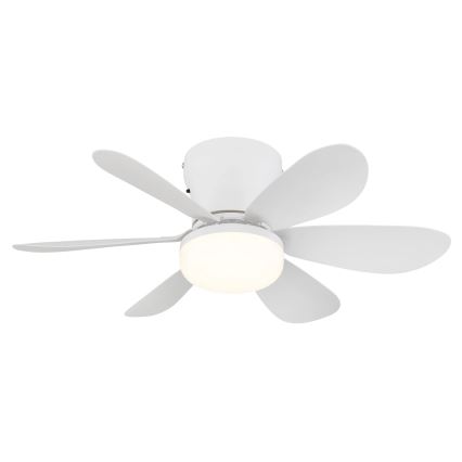 Globo - LED stmievateľný stropný ventilátor LED/5W/230V 2700-6500K biela + diaľkové ovládanie