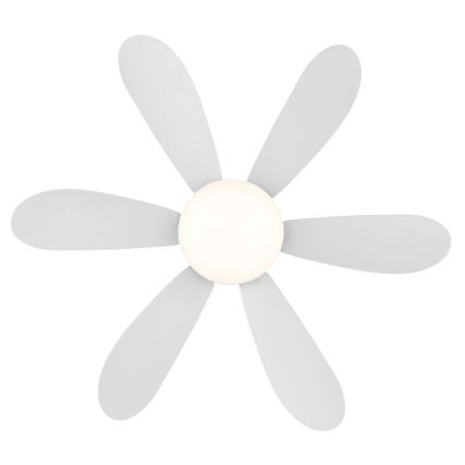 Globo - LED stmievateľný stropný ventilátor LED/5W/230V 2700-6500K biela + diaľkové ovládanie