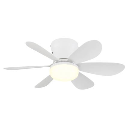 Globo - LED stmievateľný stropný ventilátor LED/5W/230V 2700-6500K biela + diaľkové ovládanie