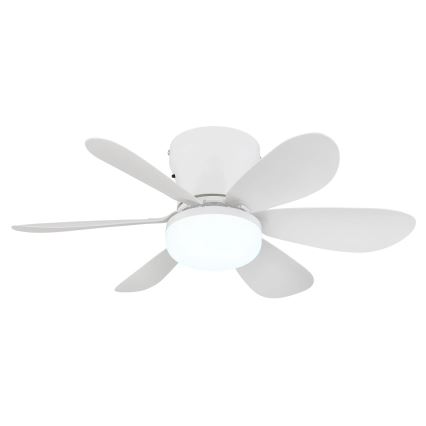 Globo - LED stmievateľný stropný ventilátor LED/5W/230V 2700-6500K biela + diaľkové ovládanie