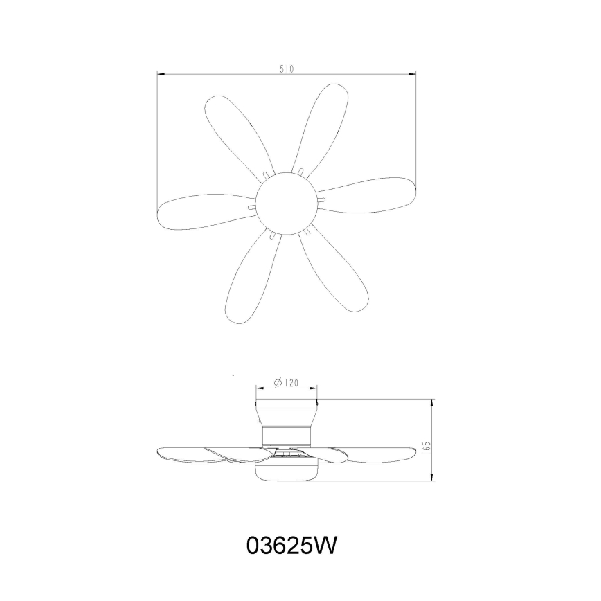Globo - LED stmievateľný stropný ventilátor LED/5W/230V 2700-6500K biela + diaľkové ovládanie