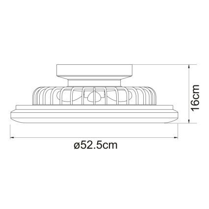 Globo - LED Stmievateľné stropné svietidlo s ventilátorom LED/30W/230V 3000-6500K + diaľkové ovládanie