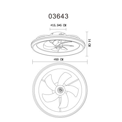 Globo - LED Stmievateľný stropný ventilátor LED/40W/230V 3000-6500K + diaľkové ovládanie