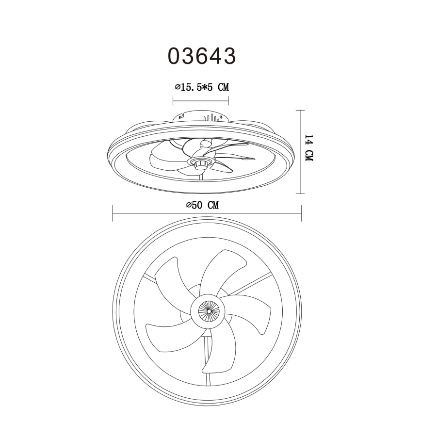 Globo - LED Stmievateľný stropný ventilátor LED/40W/230V 3000-6500K + diaľkové ovládanie