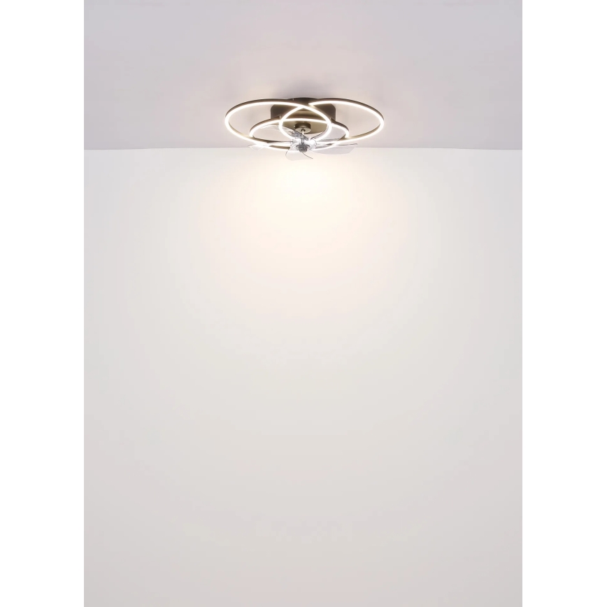 Globo - LED Stmievateľný stropný ventilátor LED/40W/230V 3000-6500K čierna + diaľkové ovládanie
