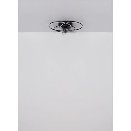 Globo - LED Stmievateľný stropný ventilátor LED/40W/230V 3000-6500K čierna + diaľkové ovládanie