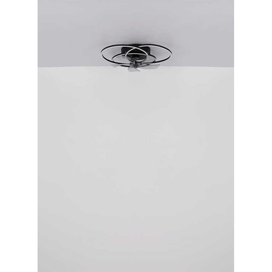 Globo - LED Stmievateľný stropný ventilátor LED/40W/230V 3000-6500K čierna + diaľkové ovládanie