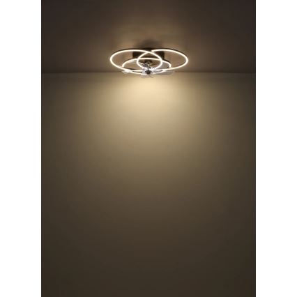 Globo - LED Stmievateľný stropný ventilátor LED/40W/230V 3000-6500K čierna + diaľkové ovládanie