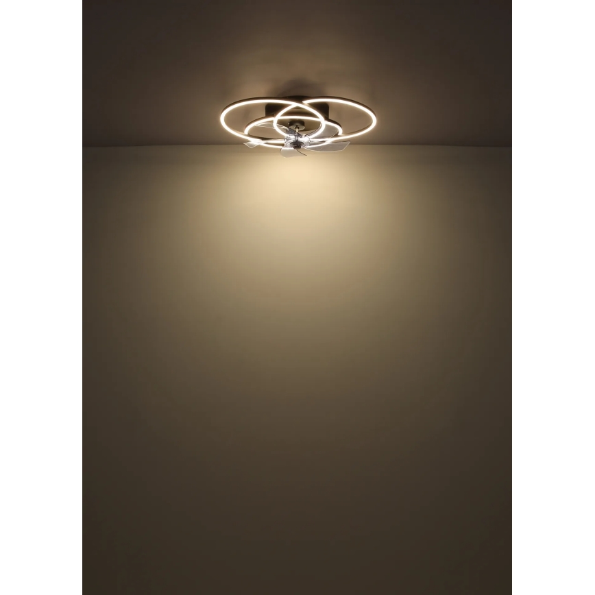 Globo - LED Stmievateľný stropný ventilátor LED/40W/230V 3000-6500K čierna + diaľkové ovládanie