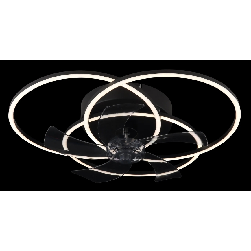 Globo - LED Stmievateľný stropný ventilátor LED/40W/230V 3000-6500K čierna + diaľkové ovládanie