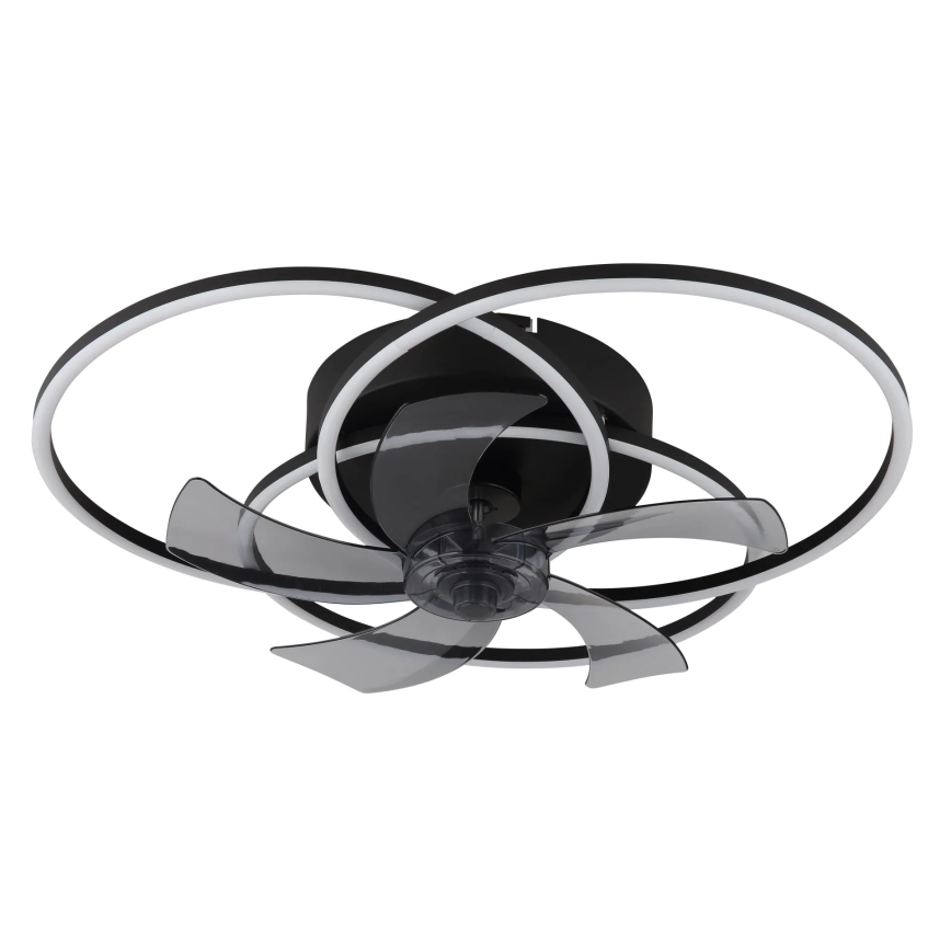 Globo - LED Stmievateľný stropný ventilátor LED/40W/230V 3000-6500K čierna + diaľkové ovládanie