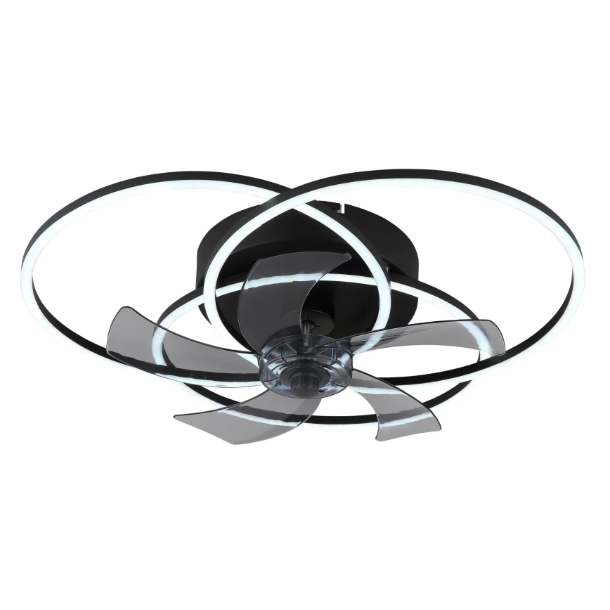 Globo - LED Stmievateľný stropný ventilátor LED/40W/230V 3000-6500K čierna + diaľkové ovládanie