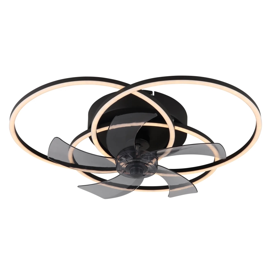 Globo - LED Stmievateľný stropný ventilátor LED/40W/230V 3000-6500K čierna + diaľkové ovládanie