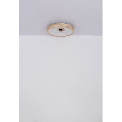 Globo - LED Stmievateľné stropné svietidlo s ventilátorom LED/30W/230V 2700-6500K hnedá + diaľkové ovládanie