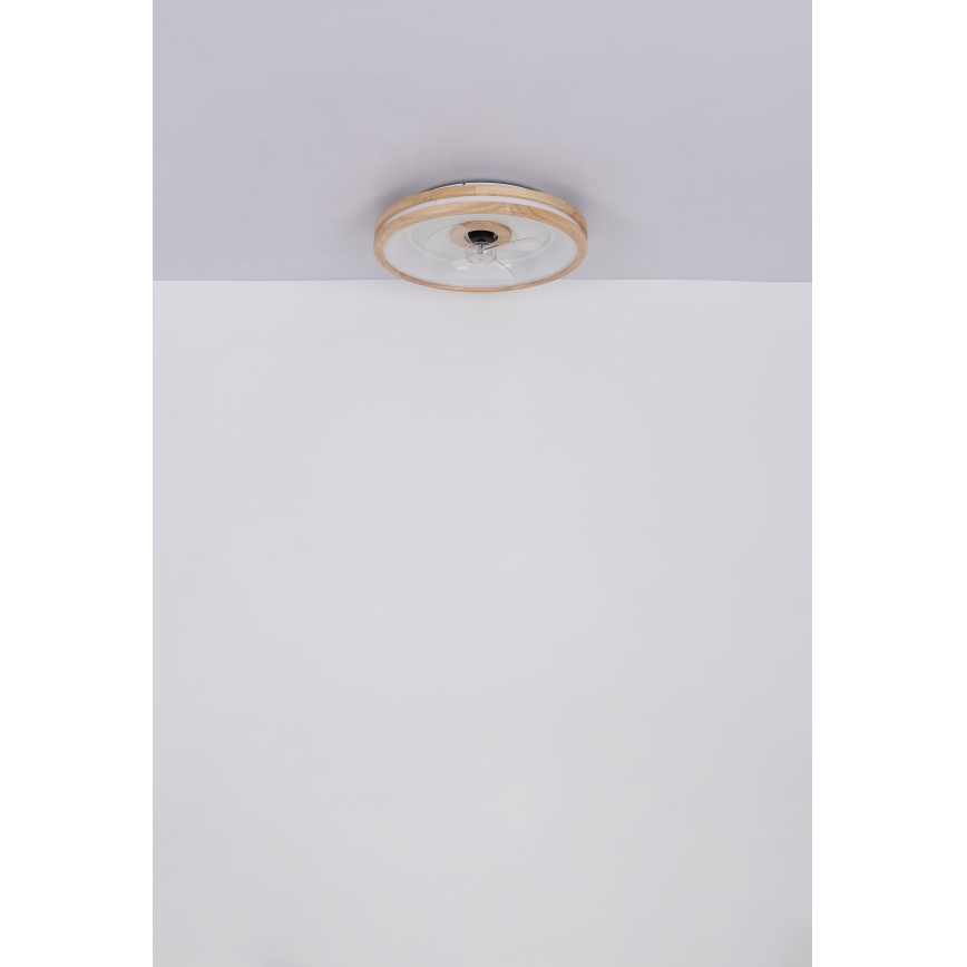 Globo - LED Stmievateľné stropné svietidlo s ventilátorom LED/30W/230V 2700-6500K hnedá + diaľkové ovládanie