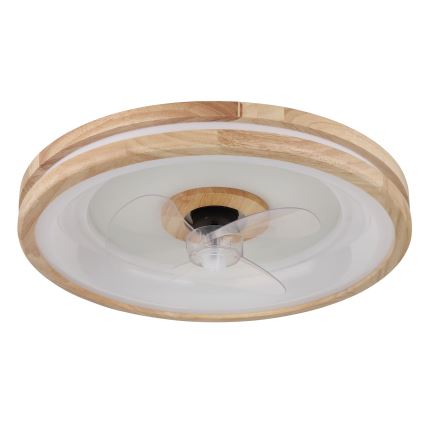 Globo - LED Stmievateľné stropné svietidlo s ventilátorom LED/30W/230V 2700-6500K hnedá + diaľkové ovládanie