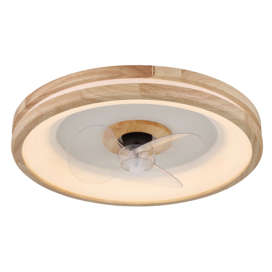 Globo - LED Stmievateľné stropné svietidlo s ventilátorom LED/30W/230V 2700-6500K hnedá + diaľkové ovládanie
