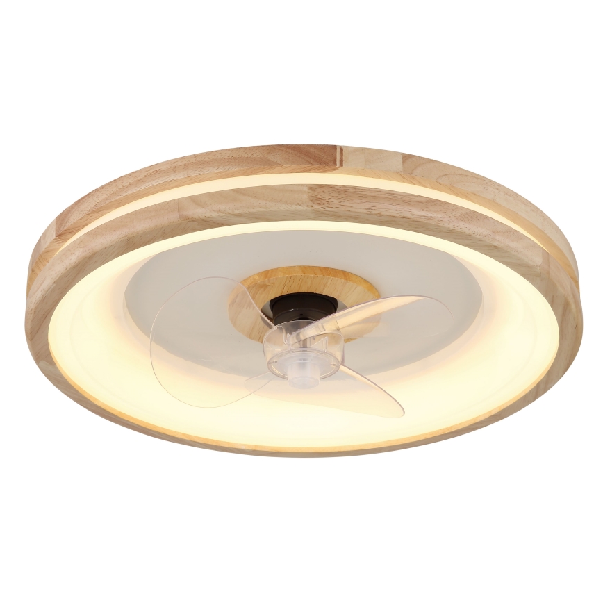 Globo - LED Stmievateľné stropné svietidlo s ventilátorom LED/30W/230V 2700-6500K hnedá + diaľkové ovládanie