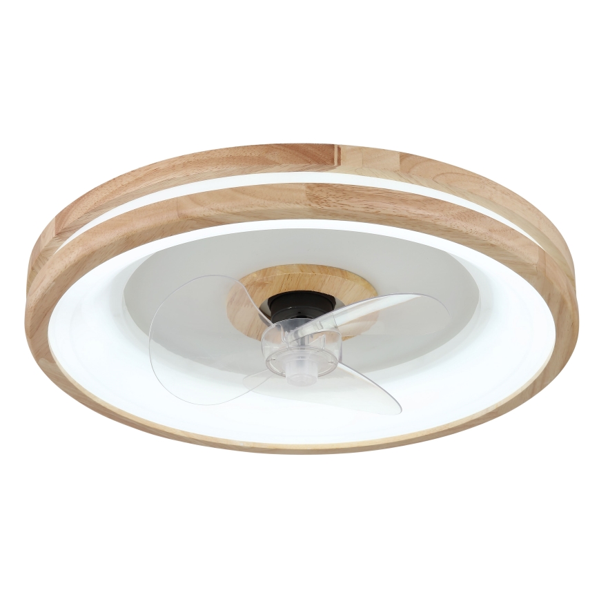 Globo - LED Stmievateľné stropné svietidlo s ventilátorom LED/30W/230V 2700-6500K hnedá + diaľkové ovládanie