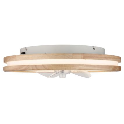 Globo - LED Stmievateľné stropné svietidlo s ventilátorom LED/30W/230V 2700-6500K hnedá + diaľkové ovládanie