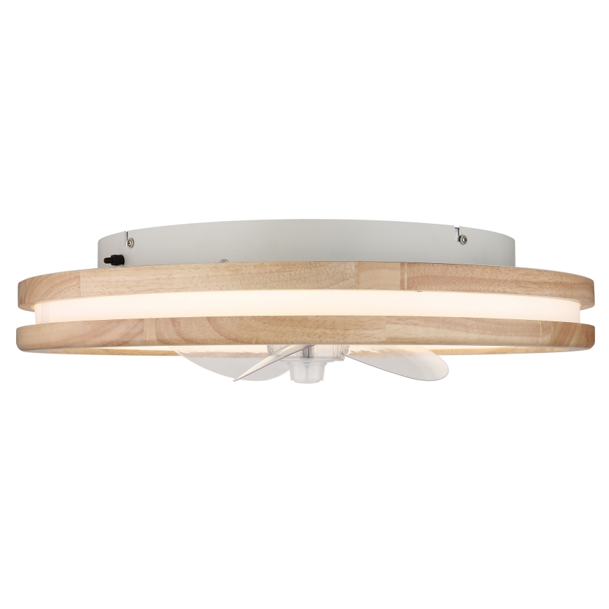 Globo - LED Stmievateľné stropné svietidlo s ventilátorom LED/30W/230V 2700-6500K hnedá + diaľkové ovládanie