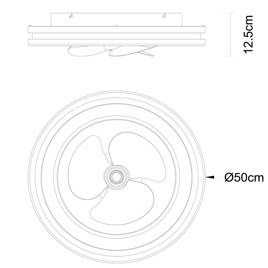 Globo - LED Stmievateľné stropné svietidlo s ventilátorom LED/30W/230V 2700-6500K hnedá + diaľkové ovládanie