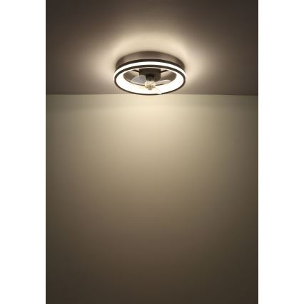Globo - LED Stmievateľné stropné svietidlo s ventilátorom LED/30W/230V 2700-6500K čierna + diaľkové ovládanie