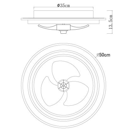 Globo - LED Stmievateľný stropný ventilátor LED/32W/230V 2700-6500K + diaľkové ovládanie