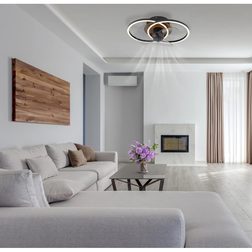 Globo - LED Stmievateľný stropný ventilátor LED/24W/230V 2700-6500K + diaľkové ovládanie