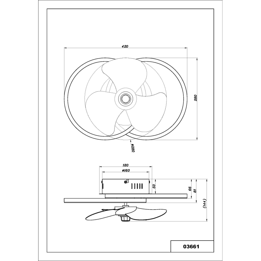 Globo - LED Stmievateľný stropný ventilátor LED/24W/230V 2700-6500K + diaľkové ovládanie