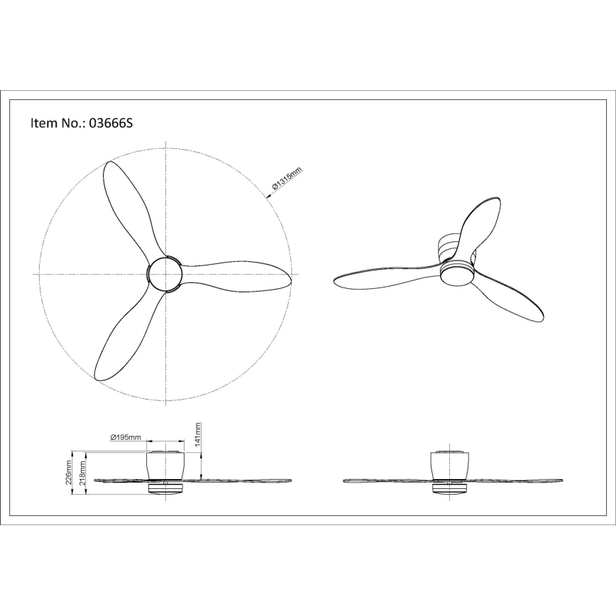 Globo - LED Stmievateľný stropný ventilátor LED/20W/230V 3000-6500K + diaľkové ovládanie