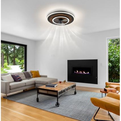 Globo - LED stmievaný stropný ventilátor LED/36W/230V 2700-6000K čierny + diaľkové ovládanie