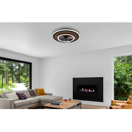 Globo - LED stmievaný stropný ventilátor LED/36W/230V 2700-6000K čierny + diaľkové ovládanie
