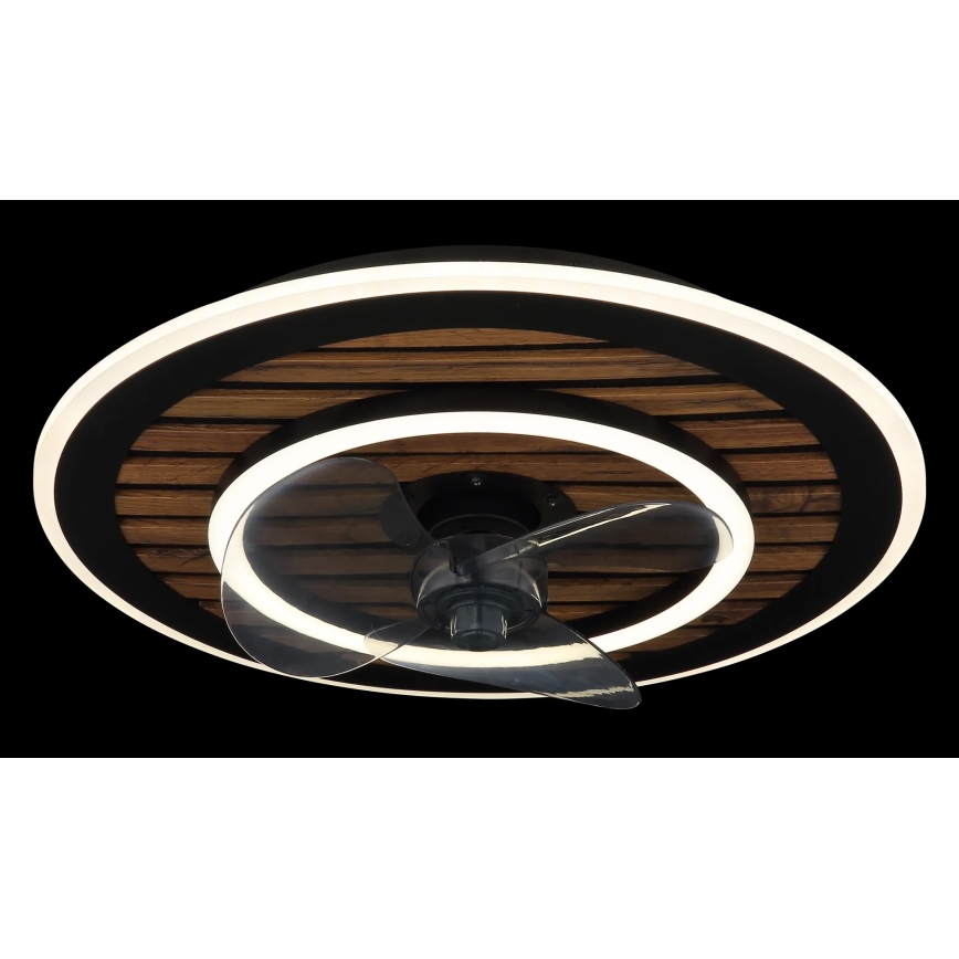 Globo - LED stmievaný stropný ventilátor LED/36W/230V 2700-6000K čierny + diaľkové ovládanie