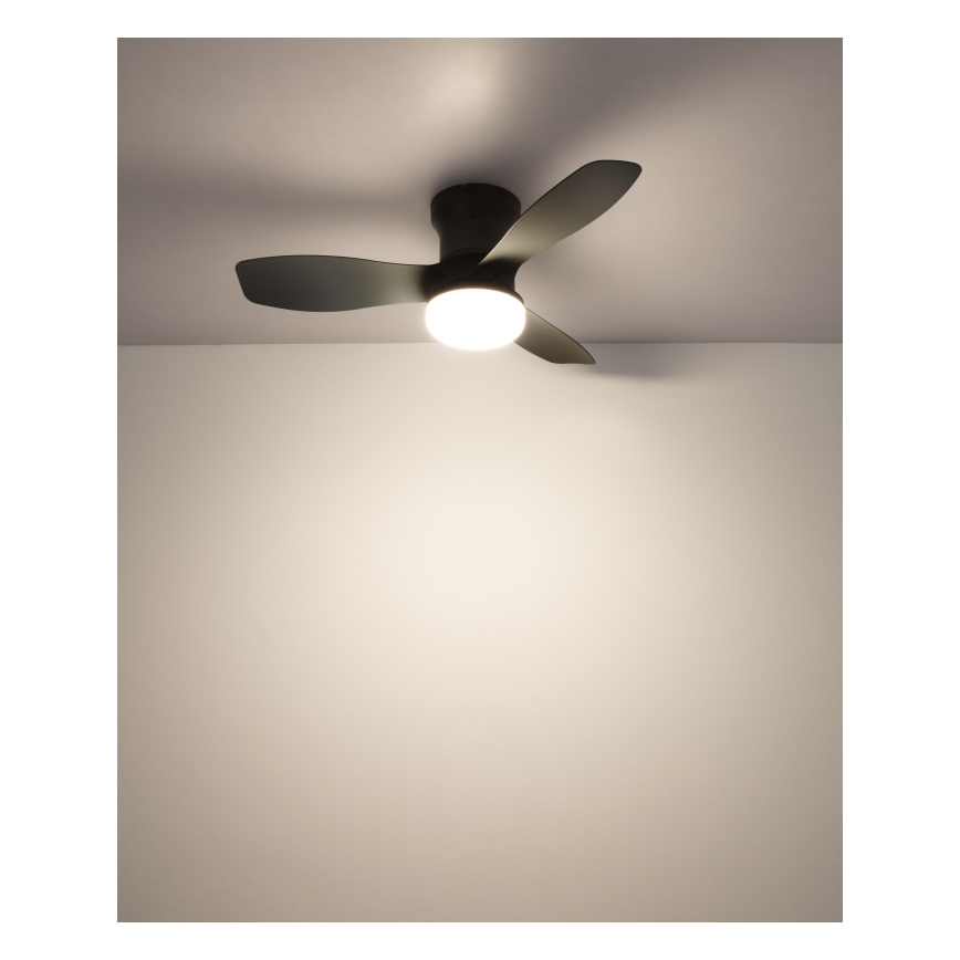 Globo - Stmievateľný stropný ventilátor LED/15W/230V 2700-6500K čierny + diaľkové ovládanie