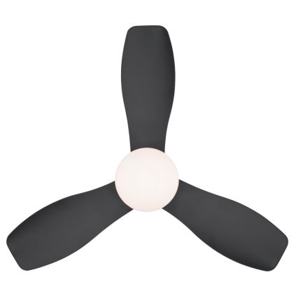 Globo - Stmievateľný stropný ventilátor LED/15W/230V 2700-6500K čierny + diaľkové ovládanie