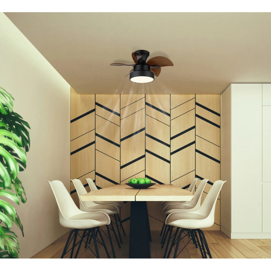 Globo - LED stmievateľný stropný ventilátor LED/22W/230V 3000/4500/6000K hnedý + diaľkové ovládanie