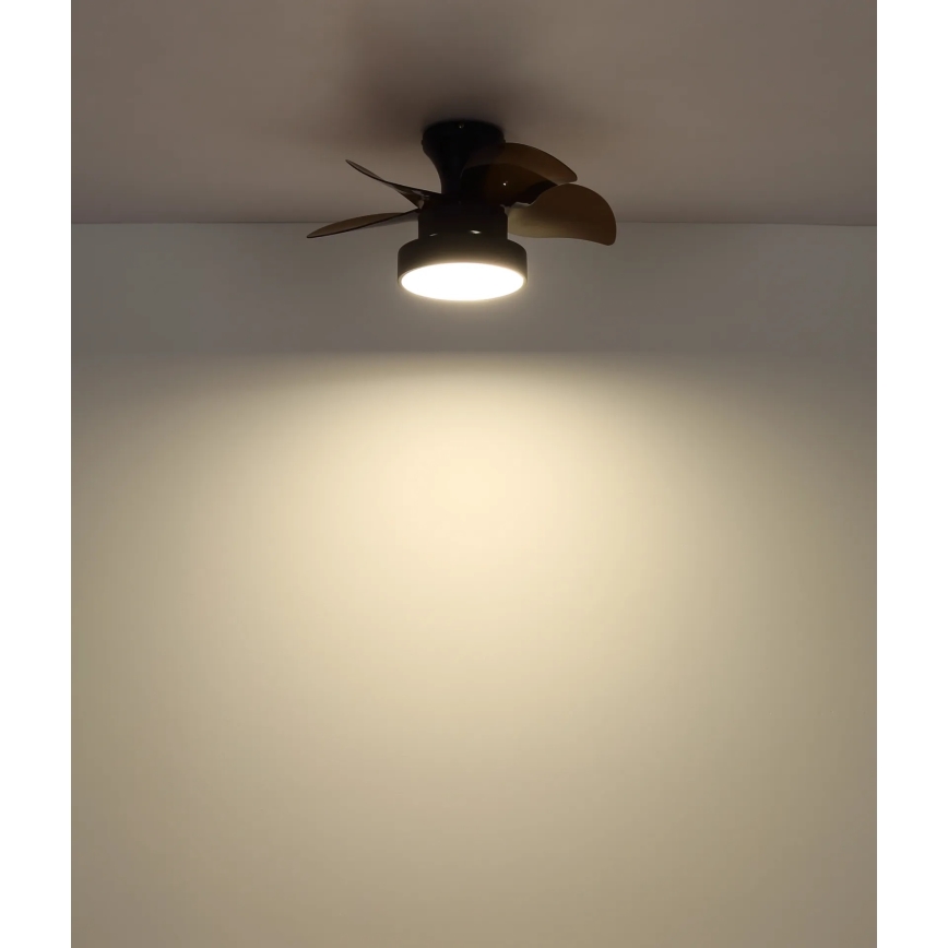 Globo - LED stmievateľný stropný ventilátor LED/22W/230V 3000/4500/6000K hnedý + diaľkové ovládanie