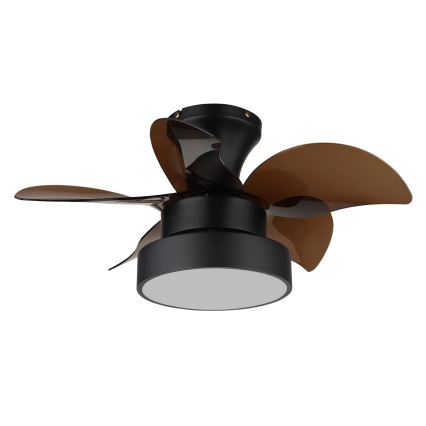 Globo - LED stmievateľný stropný ventilátor LED/22W/230V 3000/4500/6000K hnedý + diaľkové ovládanie