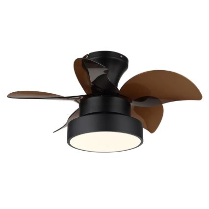 Globo - LED stmievateľný stropný ventilátor LED/22W/230V 3000/4500/6000K hnedý + diaľkové ovládanie