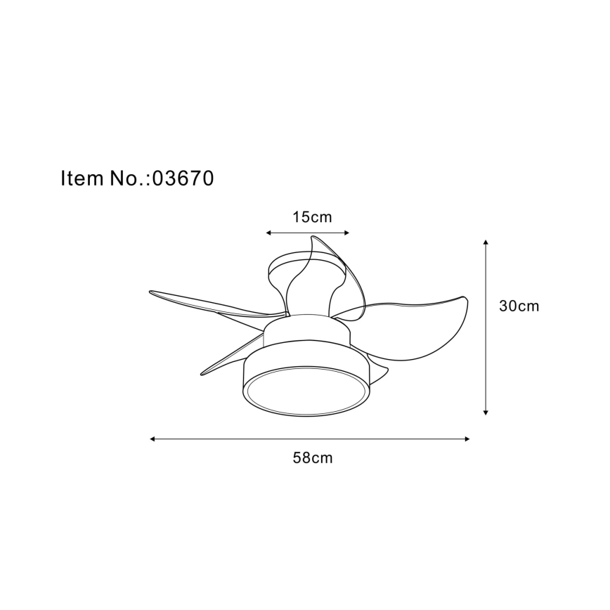 Globo - LED stmievateľný stropný ventilátor LED/22W/230V 3000/4500/6000K hnedý + diaľkové ovládanie