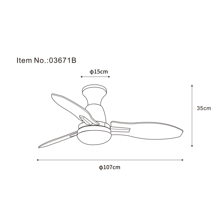 Globo - LED Stmievateľný stropný ventilátor LED/22W/230V 3000/4500/6000K + diaľkové ovládanie
